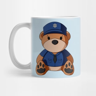 Police Teddy Bear Mug